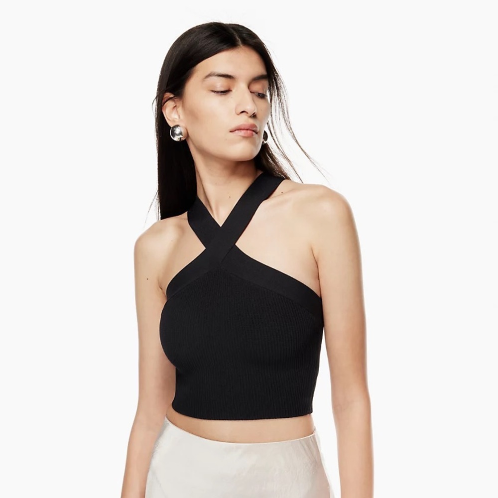 Aritzia sculpt knit cross tank